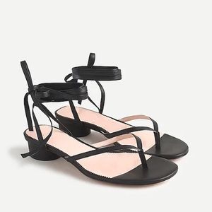 NEW J. Crew Ankle-Wrap Sandal with Rounded Heel